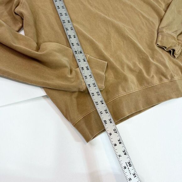 YoungLA Shirt Mens Small tan Solid Long Sleeve Cotton Pointed Collar heavyweight - Picture 6 of 8